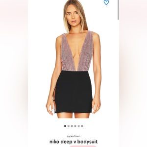 superdown x Revolve 
niko deep v bodysuit